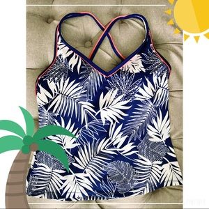 Jag sport tankini *TOP ONLY! Navy white orange L